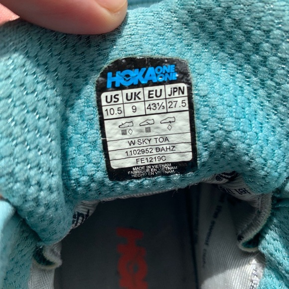 Hoka One One Hiking Shoes Women Size 10.5 Blue Teal Sneakers Outdoor - Picture 4 of 5